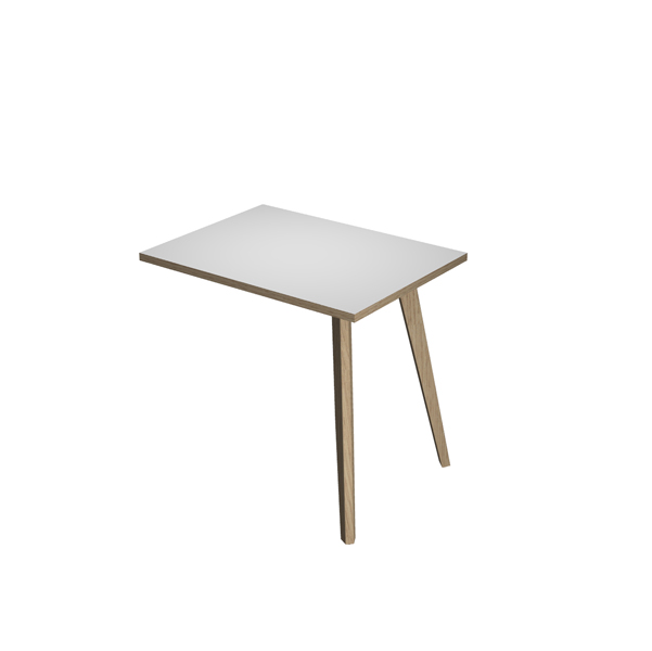 MD_92465 Allungo DX/SX per scrivanie Woody - 60 x 80 x H 74,4 cm - rovere / bianco - immagine 1