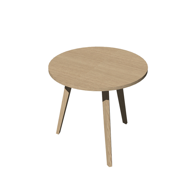 MD_92479 Tavolo riunione tondo Woody - diametro 80 cm - rovere - immagine 1