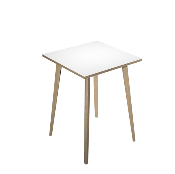 MD_92486 Tavolo alto Woody - 80 x 80 x 105 cm - rovere/bianco - immagine 1
