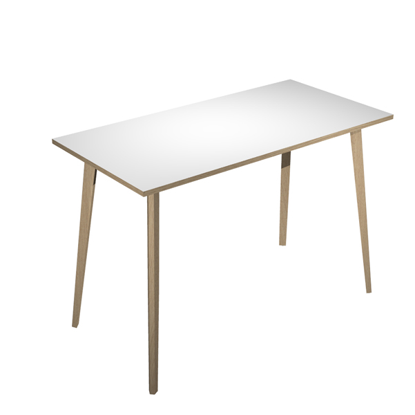 MD_92492 Tavolo alto Woody - 160 x 80 x 105 cm - rovere/bianco - immagine 1