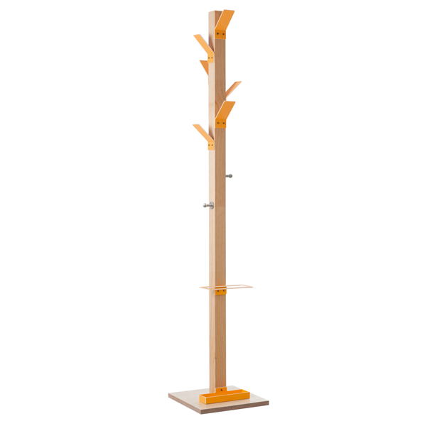 MD_92541 Appendiabiti Easycloth - 6 posti - legno/arancio - Paperflow - immagine 1