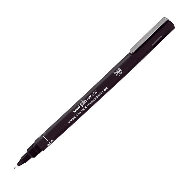 MD_92682 Pin fineliner - punta 0,05 mm - nero - Uni Mitsubishi - immagine 1