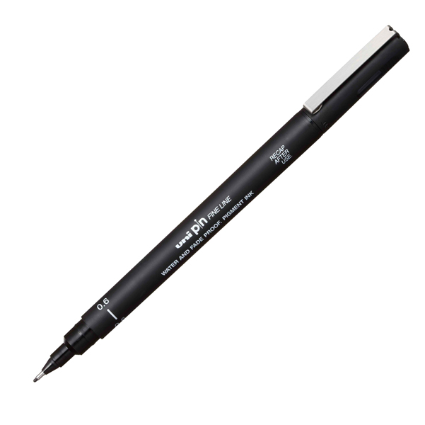 MD_92686 Pin fineliner - punta 0,6 mm - nero - Uni Mitsubishi - immagine 1