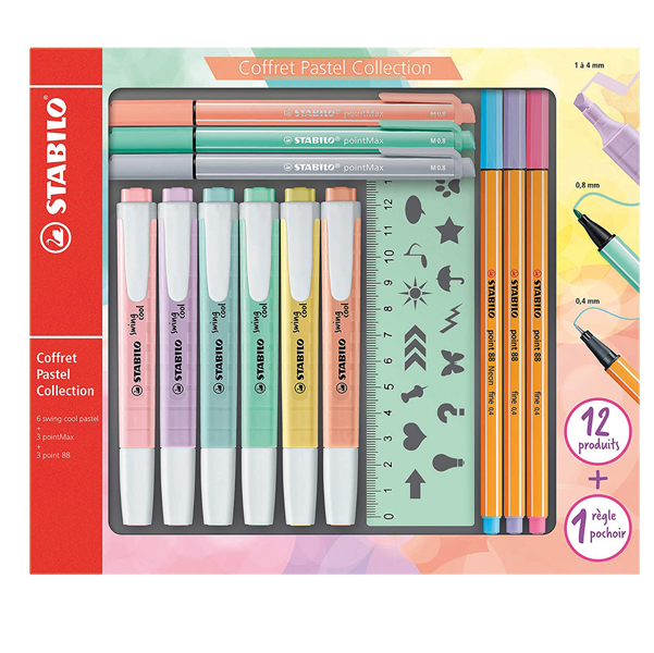 MD_93162 Set coffret Pastel Collection - Stabilo - 13 pezzi - immagine 1