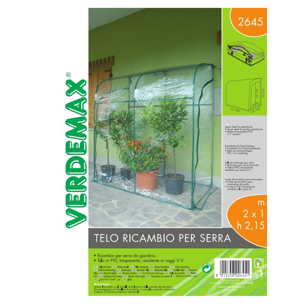 MD_93386 Telo di ricambio - per serra a parete Oleander - trasparente - Verdemax - immagine 1