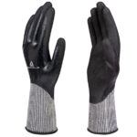 Guanti antitaglio Venicut D04 - maglia deltanocut - palmo in doppio nitrile - taglia 10 - nero - Deltaplus
