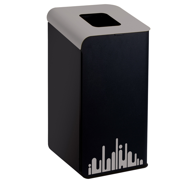MD_93756 Gettacarte Rubik Evo - per raccolta differenziata - 80 L - grigio - Medial - immagine 1