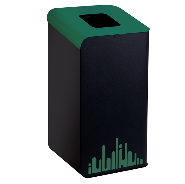 MD_93759 Gettacarte Rubik Evo - per raccolta differenziata - 80 L - verde - Medial - immagine 1