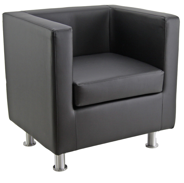 MD_93892 Poltrona Pragma PR1 - con braccioli inclusi - similpelle - nero - Unisit - immagine 1
