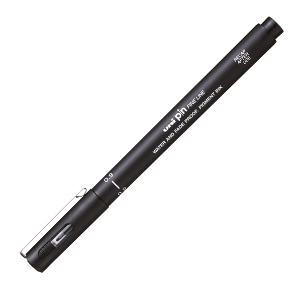 MD_93923 Pin fineliner - punta 0.9 mm - nero - Uni Mitsubishi - immagine 1