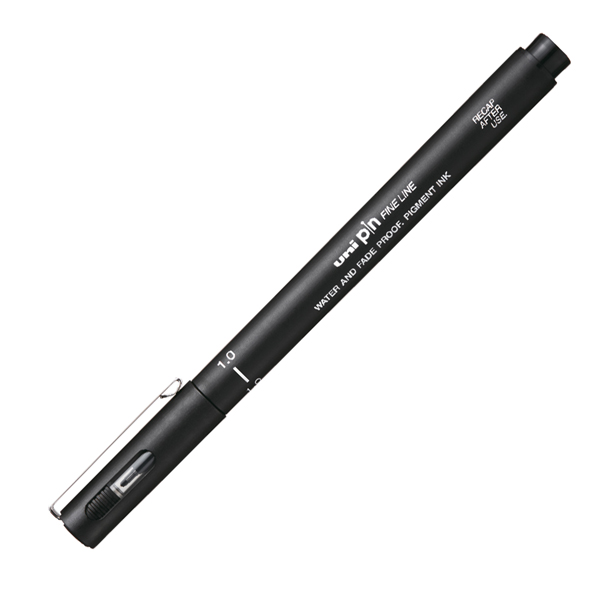 MD_93924 Pin fineliner - punta 1.0 mm - nero - Uni Mitsubishi - immagine 1