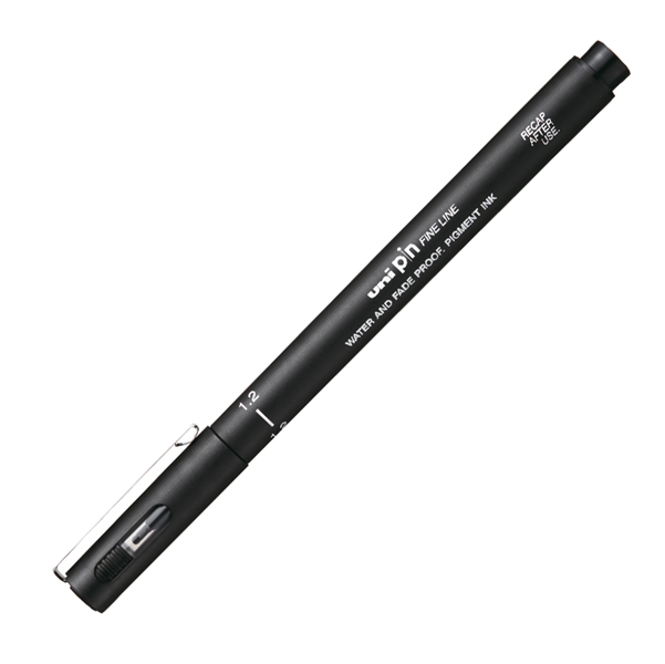 MD_93925 Pin fineliner - punta 1.2 mm - nero - Uni Mitsubishi - immagine 1