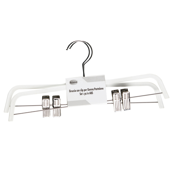 MD_94000 Gruccia - antiscivolo - 37 x 0,6 cm - bianco - King Collection - conf. 2 pezzi - immagine 1