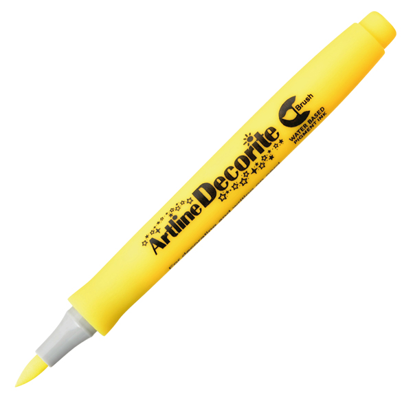MD_94011 Marcatore Decorite - punta pennello - giallo - Artline - immagine 1