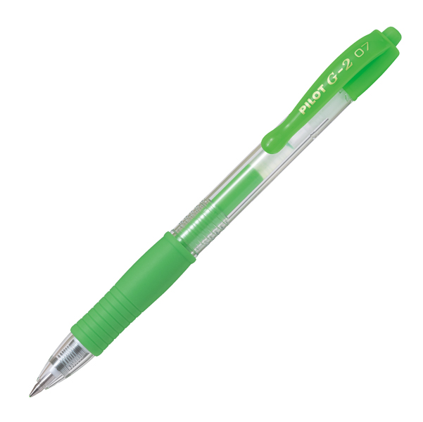 MD_94028 Roller gel a scatto G-2 - punta 0,7mm - verde neon - Pilot - immagine 1
