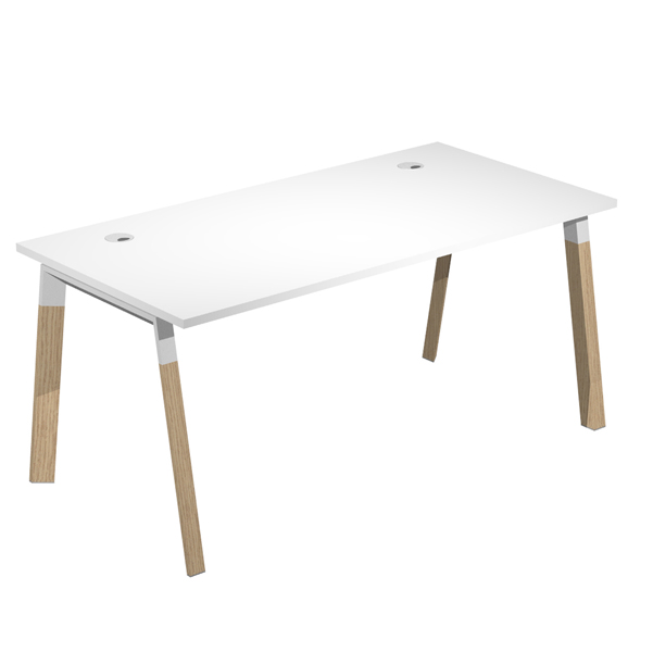MD_94053 Scrivania Woody Superior - 120 x 80 x 72,5 cm - piano bianco - immagine 1