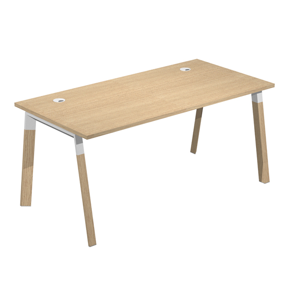 MD_94058 Scrivania Woody Superior - 160 x 80 x 72,5 cm - piano rovere - immagine 1