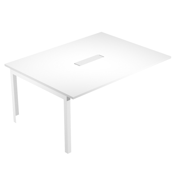 MD_94065 Allungo tavolo riunione Woody - 160 x 120 x 72,5 cm - piano bianco - immagine 1