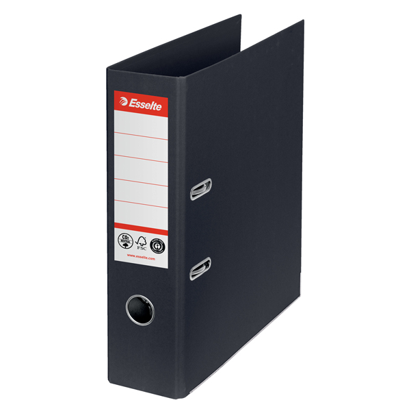 MD_94143 Registratore a leva - CO2 neutral - A4 - dorso 75 mm - nero - Esselte - immagine 1