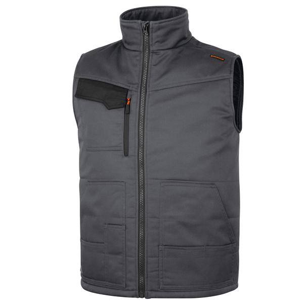 MD_94230 Gilet Stockton3 - multitasche - taglia XL - grigio/arancio - Deltaplus - immagine 1