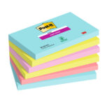 Blocco Post-it Super Sticky - 655-6SS-COS - 76 x 127 mm - colori Cosmic - 90 fogli - Post-it - conf. 6 pezzi