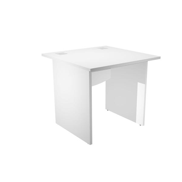 MD_94433 Scrivania Operativa Agorà Basic - fianchi melaminico - 80 x 80 x H 73 cm - bianco - immagine 1