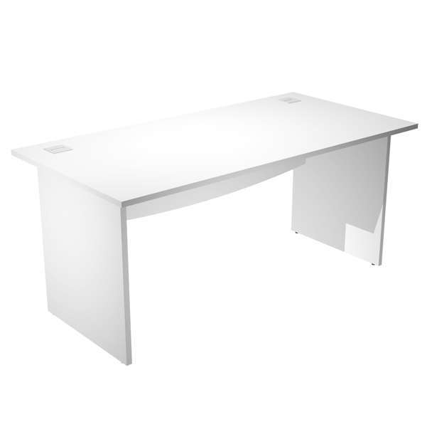 MD_94441 Scrivania Operativa Agorà Basic - fianchi melaminico - 180 x 80 x H 73 cm - bianco - immagine 1