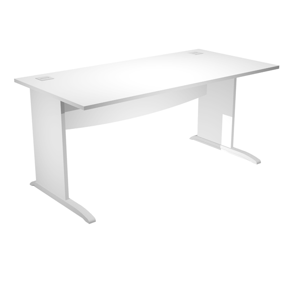 MD_94447 Scrivania Operativa Agorà Basic - fianchi a L melaminico - 140 x 80 x H 73 cm - bianco - immagine 1