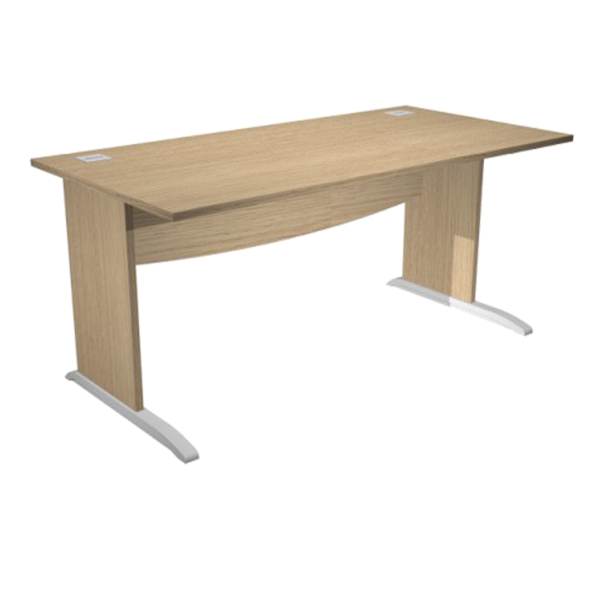 MD_94448 Scrivania Operativa Agorà Basic - fianchi a L melaminico - 140 x 80 x H 73 cm - rovere - immagine 1