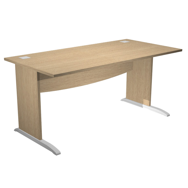 MD_94450 Scrivania Operativa Agorà Basic - fianchi a L melaminico - 160 x 80 x H 73 cm - rovere - immagine 1