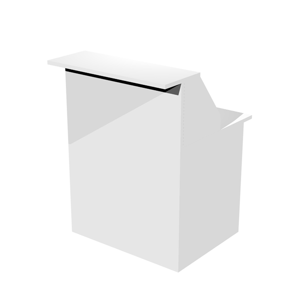 MD_94479 Modulo reception Prestige - sopralzo con desktop incluso - 80 x 76 x 117 cm - bianco/bianco - immagine 1
