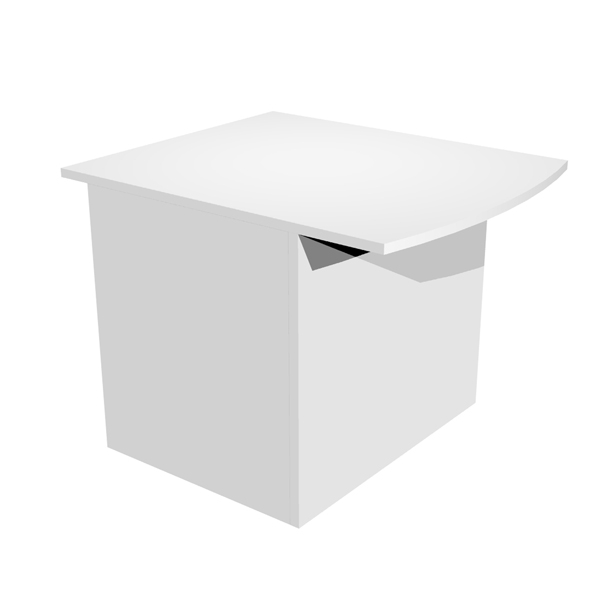 MD_94483 Modulo Prestige reception disabili - senza sopralzo - 80 x 97,5 x 72 cm - bianco/bianco - immagine 1