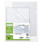Cartellina a L Poli T Plus - 30 x 42 cm - PP - liscio pesante - Sei rota - conf.10 pezzi