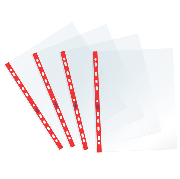 MD_94525 Buste forate Sprint - c/ banda - liscia - 22 x 30 cm - rosso - Favorit - conf. 25 pezzi - immagine 1