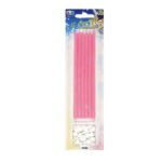 Candeline matite - 15 cm - rosa - Big Party - conf.12 pezzi