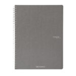 Maxiquaderno Ecoqua original - A4 - 90 gr - 1 rigo - 70 fogli - antracite - spiralato - Fabriano