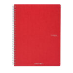 Maxiquaderno Ecoqua original - A4 - 90gr - 1 rigo - 70 fogli - lampone - spiralato - Fabriano