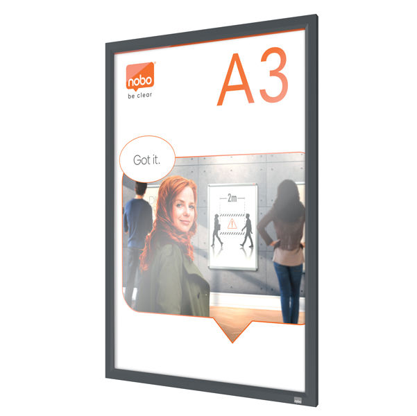 MD_94853 Cornice Impression PRO - a clip - A3 - grafite - Nobo - immagine 1
