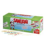 Stuzzicadente - doppia punta - in betulla - imbustato singolarmente - Samurai Party - conf. 1000 pezzi