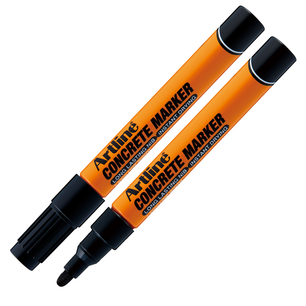 MD_95025 Marcatore permanente - per cemento e mattoni - punta tonda 1,5 mm - nero - Artline - immagine 1