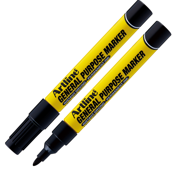 MD_95027 Marcatore permanente - multiuso - punta tonda 1,5 mm - nero - Artline - immagine 1