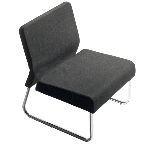 MD_95115 Modulo dritto - divanetto Slastic SLB - senza braccioli - nero - Unisit - immagine 1