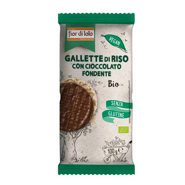 MD_95150 Gallette di riso - con cioccolato fondente - 100 gr - Fior di Loto - immagine 1
