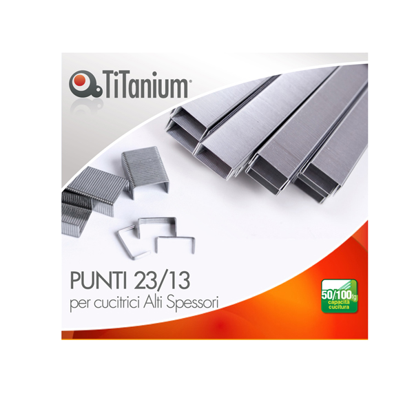 MD_95261 Punti metallici 23/13 - TiTanium - conf. 1000 pezzi - immagine 1