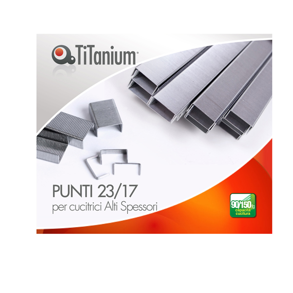 MD_95263 Punti metallici 23/17 - TiTanium - conf. 1000 pezzi - immagine 1