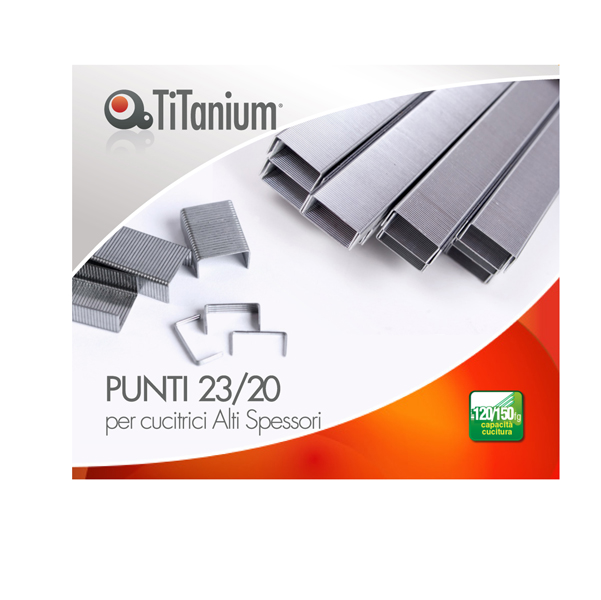 MD_95264 Punti metallici 23/20 - TiTanium - conf. 1000 pezzi - immagine 1