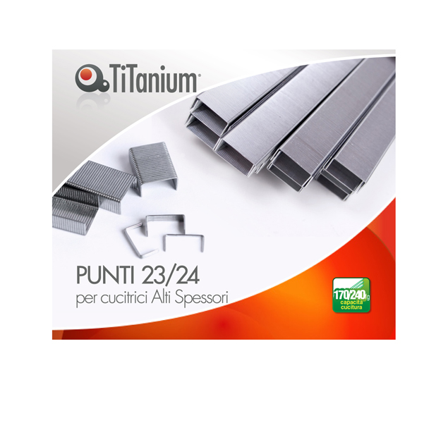 MD_95265 Punti metallici 23/24 - TiTanium - conf. 1000 pezzi - immagine 1