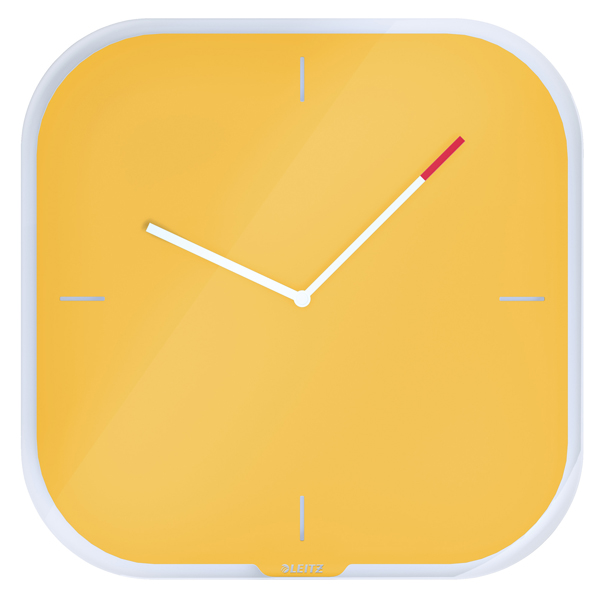 MD_95281 Orologio da parete Cosy - silenzioso - vetro - giallo - Leitz - immagine 1