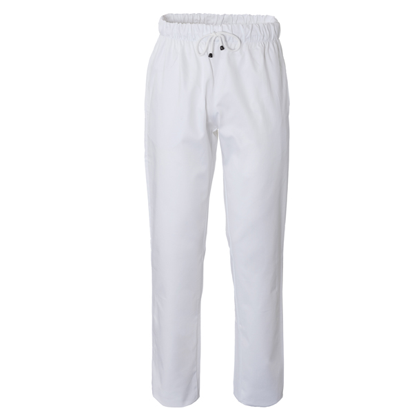 MD_95435 Pantalone cuoco Plutone - unisex - taglia L - bianco - Giblor's - immagine 1