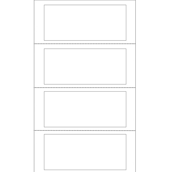 MD_95626 Etichette adesive a modulo continuo TT951-2 - in carta - corsia singola - permanenti - 140 x 60 mm - 4 et/fg - 100 fogli - bianco - Markin - immagine 1